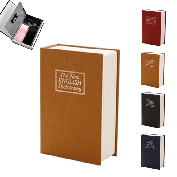 Book Shaped Security Lock Box,Combination Lock Boxes for Personal Items, Decorative Hidden Book Storage, For Documents Jewelry Home and Office