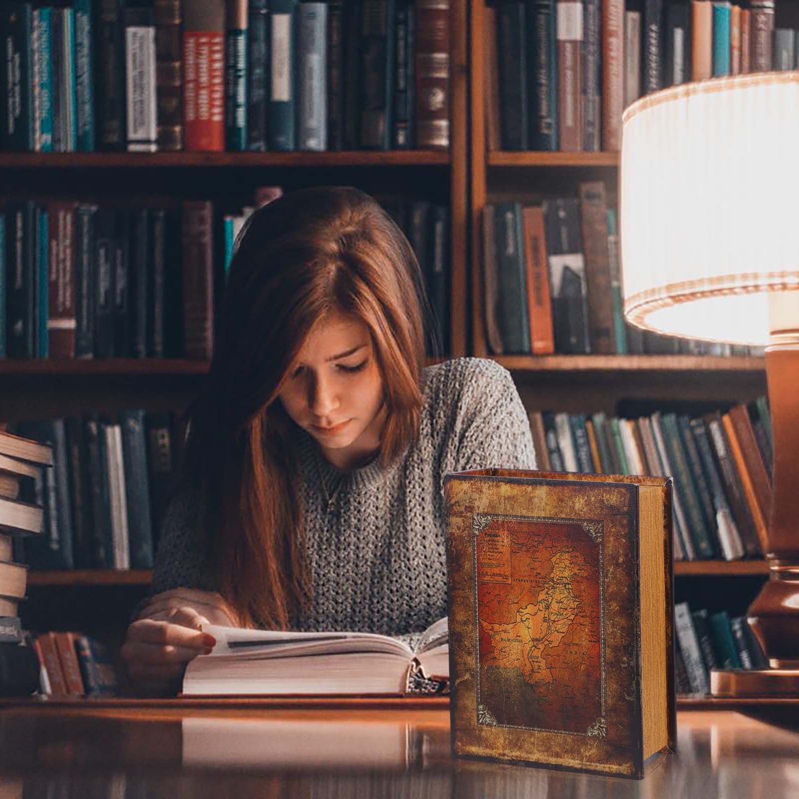 Book Shaped Storage Decorative Home Accessory Wooden False Book Design ...