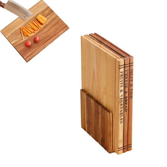 Book Shaped Wood Cutting Boards,Wooden Cutting Boards Set that Look Like Books,Funny Decorative Book Shaped CuttingBoards for Vegetables Cheese Meat,Charcuterie Board for Home Cooks & Kitchen Decor