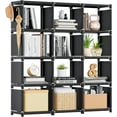 Book Shelf, 12 Cube Storage Organizer, DIY Bookcase, Metal Bookshelf