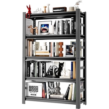 9 Tier Rotating Metal Bookshelf - Spine Design, 360° Shelves, For Home Office Storage
