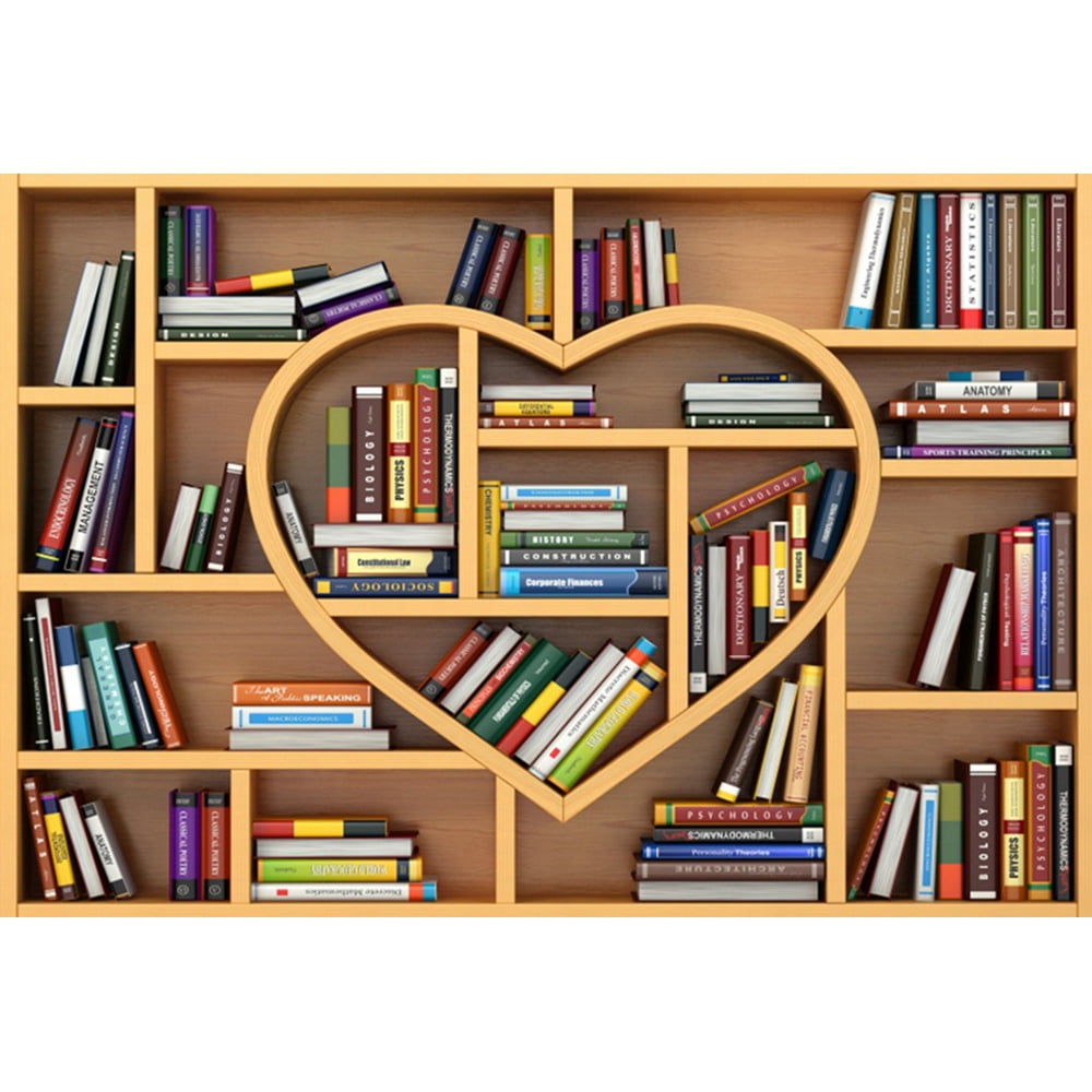 Book Shelf Bookcase Backdrop for Photography Back to School Study ...