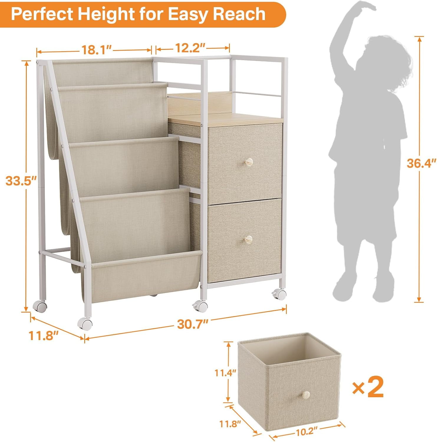 Book Shelf for Kids Rooms, Toddler Bookshelf Baby Bookcase with Kids ...