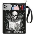 thumbnail image 1 of Book Sleeve Rose Floral Book Covers Black Book Protector, 1 of 6