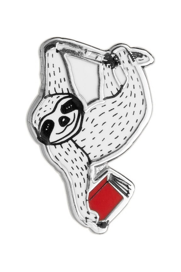 Book Sloth Enamel Pin (Other)