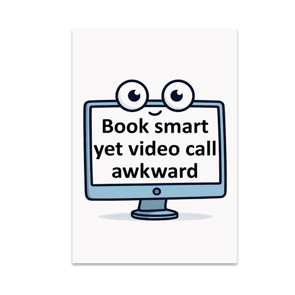 Book Smart Yet Video Call Awkward - Student Decor - 13x19 Poster Print