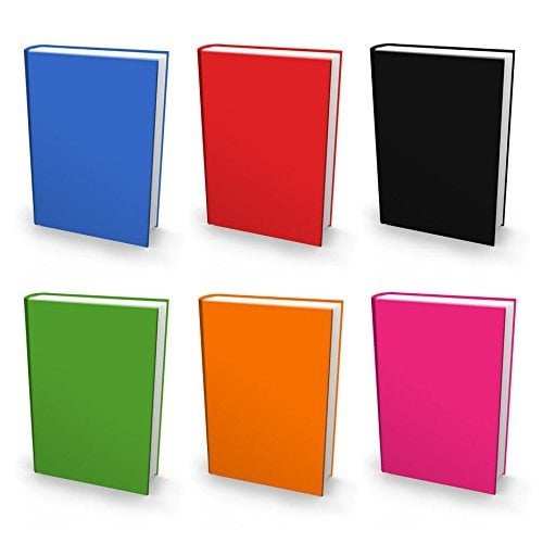 The Original Book Sox: Stretchable Jumbo Fabric Book Cover - 5 Solid Print Pack