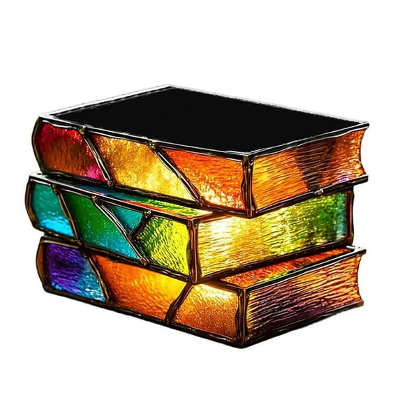 Book Stack Planter Gothic Display Decors Small Resin Succulents Container