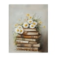 thumbnail image 1 of Stupell Industries Book Stack with Daisies Canvas Wall Art, design by Arlington Prints, 20 x 16, 1 of 7