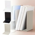 thumbnail image 1 of Book Stand Large Desktop Organizer | Sturdy ABS Plastic Book Holder White, Gray 17x12x11.8cm • Space-Saving Bookshelf • Non-Slip Durable Support for Home Office, 1 of 6