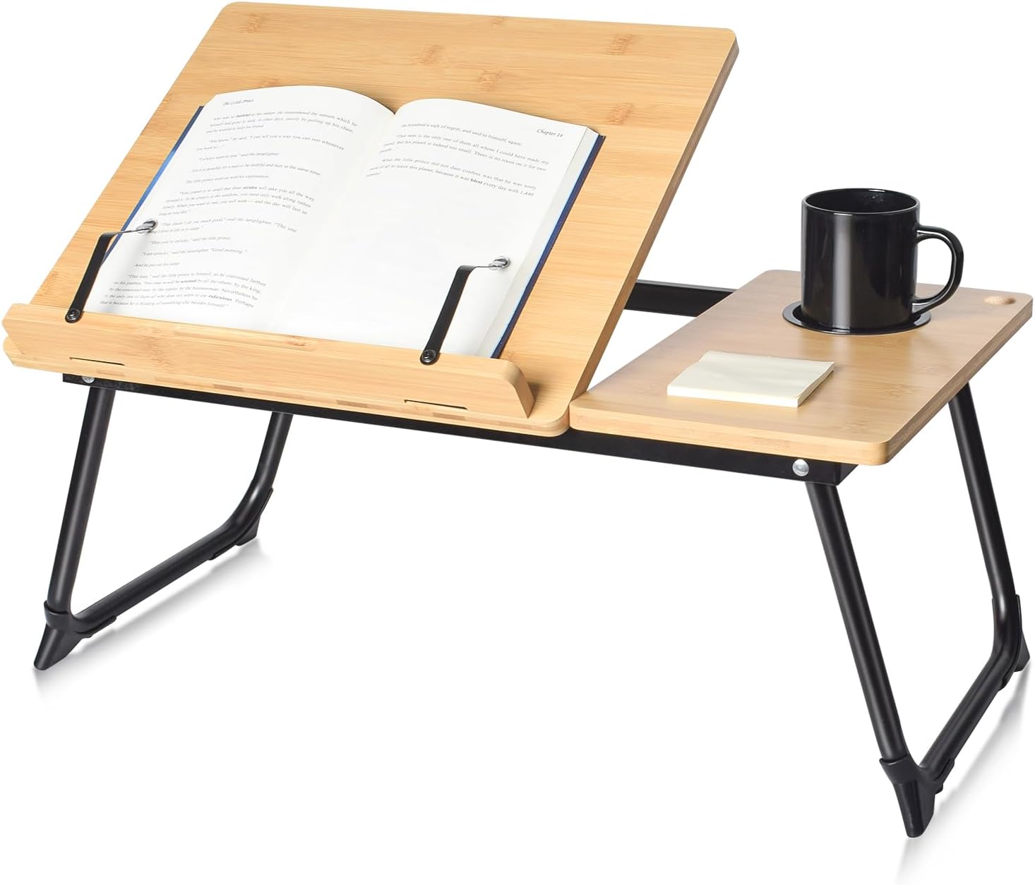 OATSBASF Adjustable Book Stand - Foldable Holder For Books, Tablets, Laptops & Cooking - Multi-Angle, Height-Adjustable (Silver) - View #6