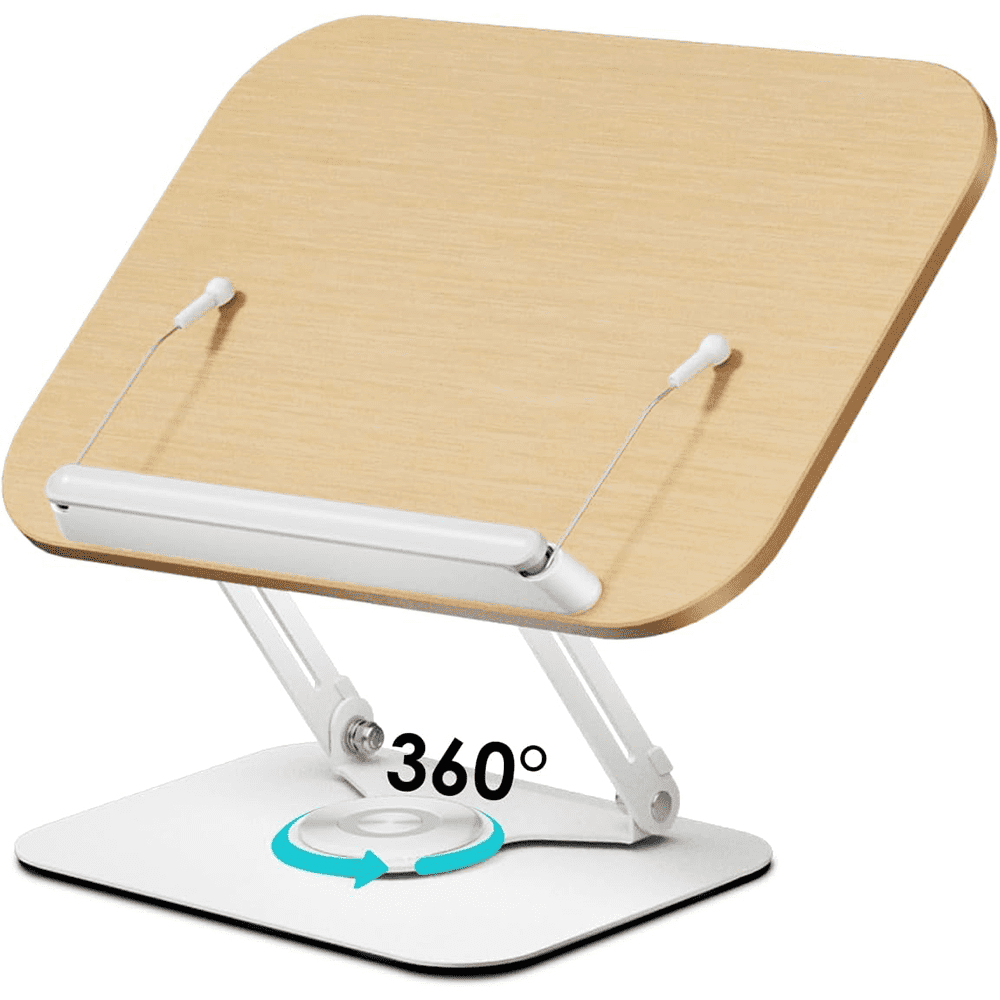 GIZNXBA Adjustable Book Stand – 2-Tier Holder For Reading, Laptops, Textbooks & Cookbooks