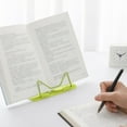 thumbnail image 1 of Book Stand Reading Stand Adjustable Book Holder Desktop Book Stand Cookbook Holder Document Holder Textbook Stand for Reading Study Office Home Metal Plastic Green 1 Pack, 1 of 5
