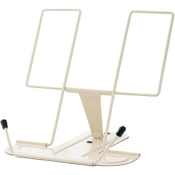 Book Stand for Reading, Recipe Book Holder Cookbook Stand for Kitchen, Adjustable Metal Document Holder for Desk Textbook Tablet Book Stands