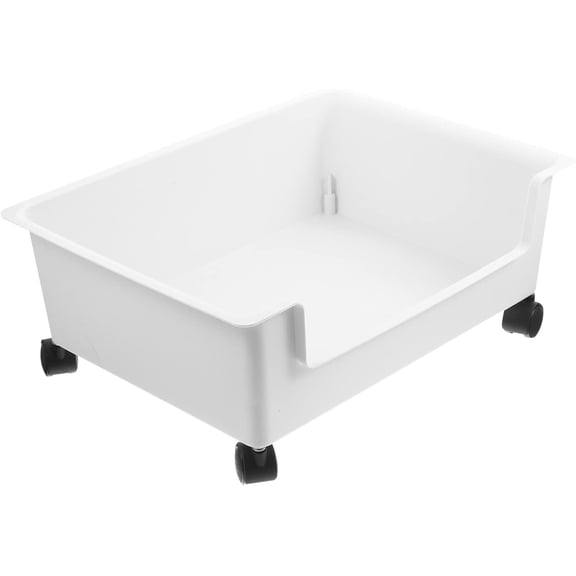 Book Storage Box Sofa Side Trolley Sundry Organizer Pantry Fruit Basket Filing Cabinet Book Rolling Cart Plastic Rolling Crate Cart Storage Student Pp Wheeled White Desk