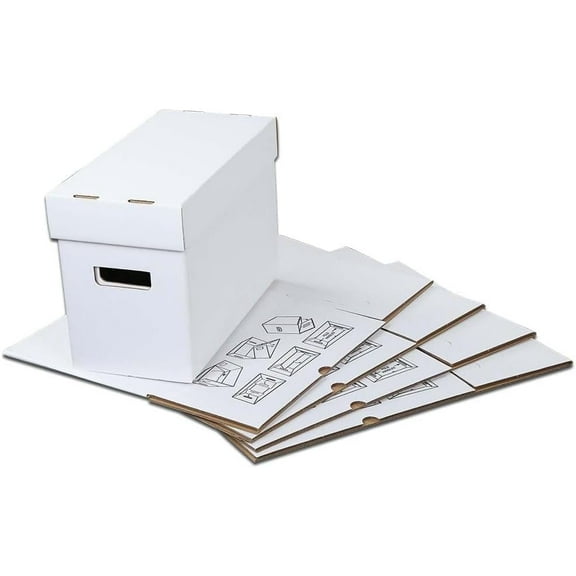 Book Storage Comic Book Holds 150-175 Comics Collapsible and Stackable Short Box Moistureproof Comic Box 5 Pack
