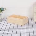 Book Storage Containers Large Open Top Desktop Organizer Solid Wood
