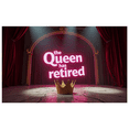 thumbnail image 1 of Book Themed Glittery Banner with Bird Element, the Queen has retired Message, Backdrop Decorations for Retirement Parties Book Lovers Events Literary Gatherings and Photo Props, 1 of 7