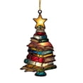 thumbnail image 1 of Book Tree Wall Hanging Decoration – Acrylic Suncatcher Pendant for Window, Door, Holiday Decor, Festive Tree Wall Ornament, 1 of 5