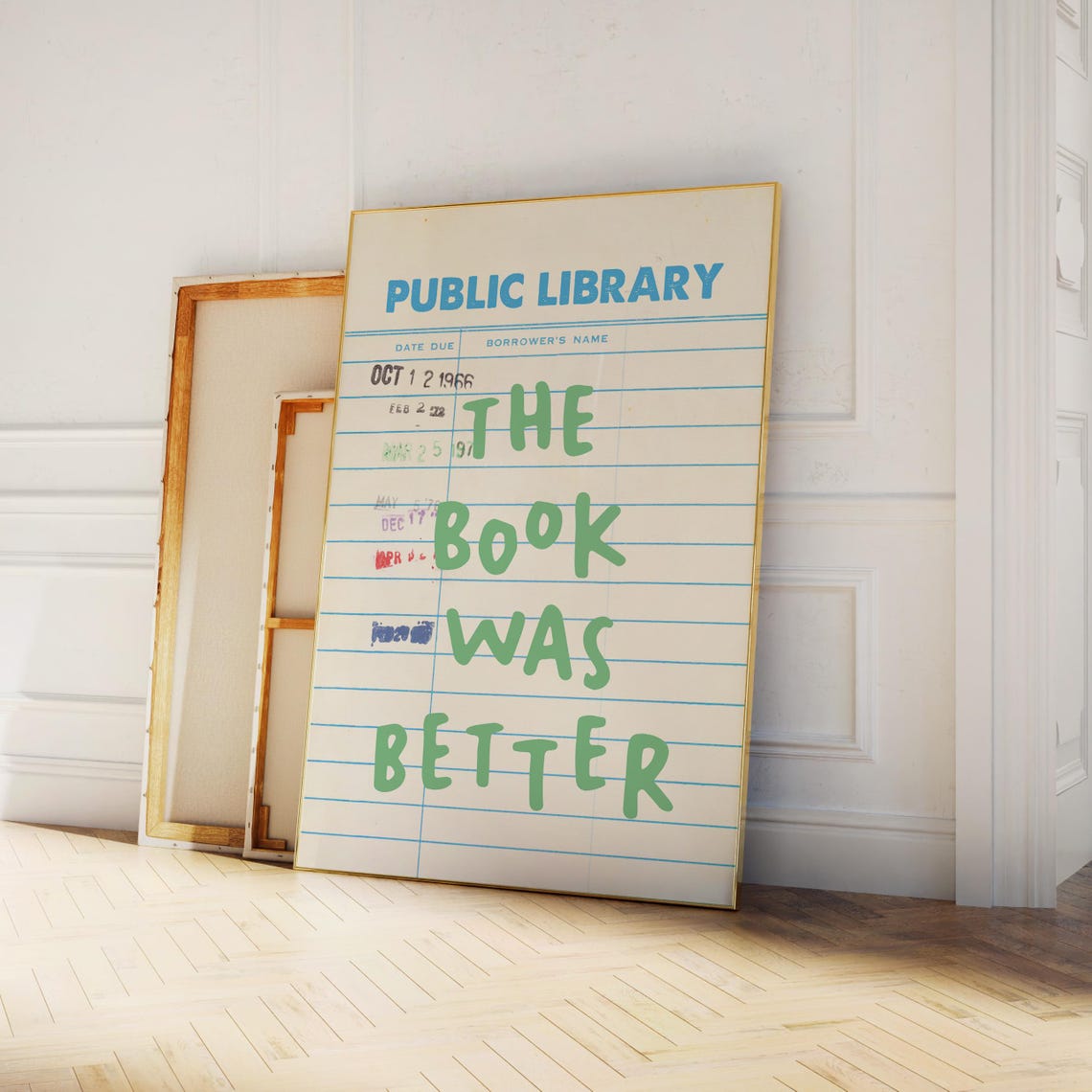 Book Was Better Cute Nook Trendy Reading Lover Cozy Library Card Poster Book Was Better Cute Nook Trendy Reading Lover Cozy Library Card Poster