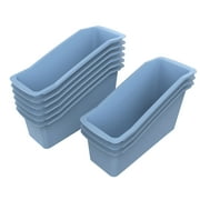 Pen+Gear Book Bin, 14.3 x 5.44 x 7.1 in, Victory Blue, 9-Pack