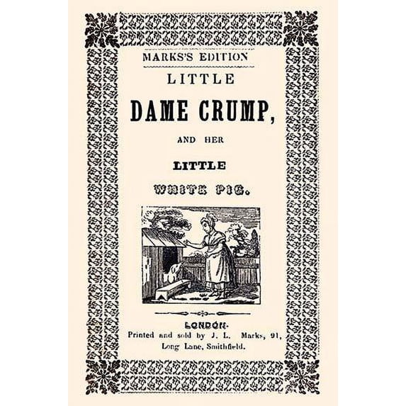 Book cover of a woman feeding her little pig. Poster Print by J.L. Marks (24 x 36)