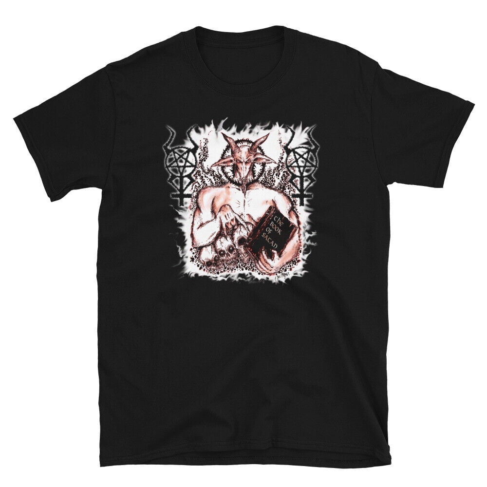 Book of Satan Baphomet Satanic Ritual Men's Short Sleeve T-Shirt ...