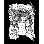 Book of Shadows Art Nouveau Witch 8" x 10" 152 Spell Cast Papers, Paperback