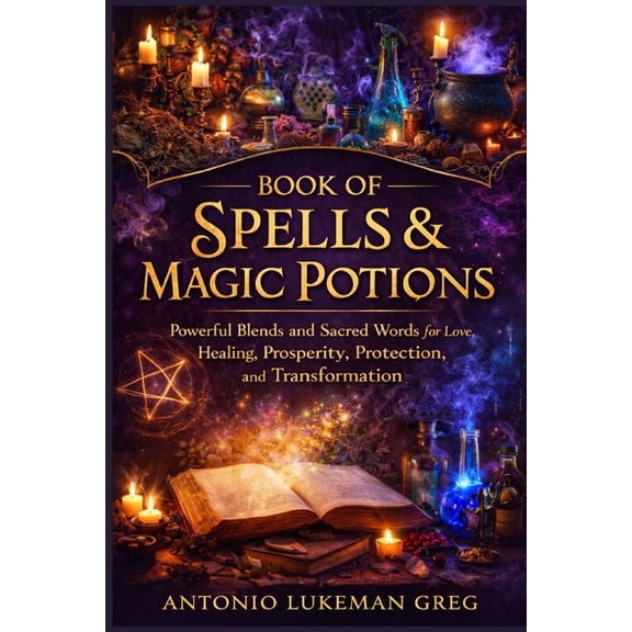 Book of Spells & Magic Potions: Powerful Blends and Sacred Words for Love, Healing, Prosperity, Protection, and Tran, (Paperback)