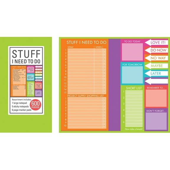 Book of Sticky Notes: Book of Sticky Notes: Stuff I Need to Do - Brights (Other)