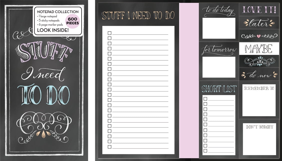 Note Stuff Book of Sticky Notes: Book of Sticky Notes: Stuff I Need to Do ...