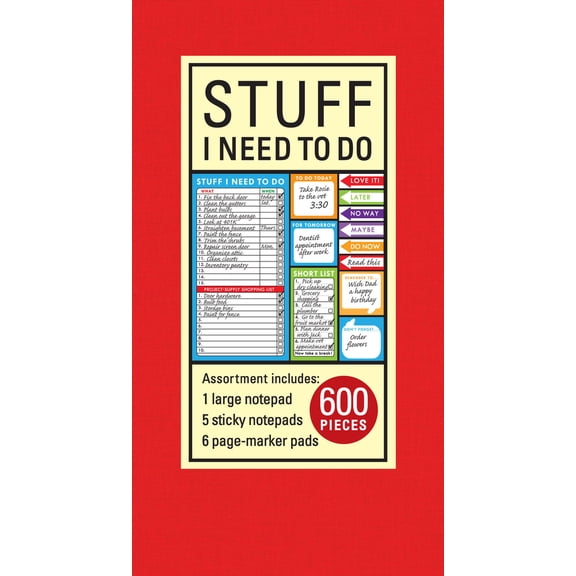 Pre-Owned Book of Sticky Notes: Stuff I Need to Do - Red (Hardcover) 1450868568 9781450868563
