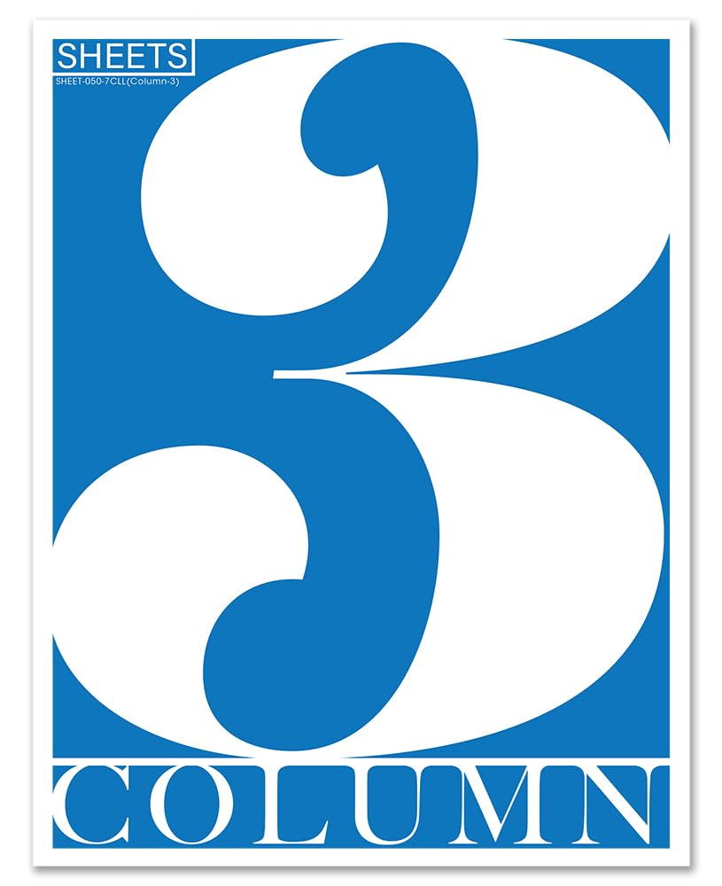 BookFactory 3 Column Ledger Sheets/Account Loose Paper/Accounting Paper