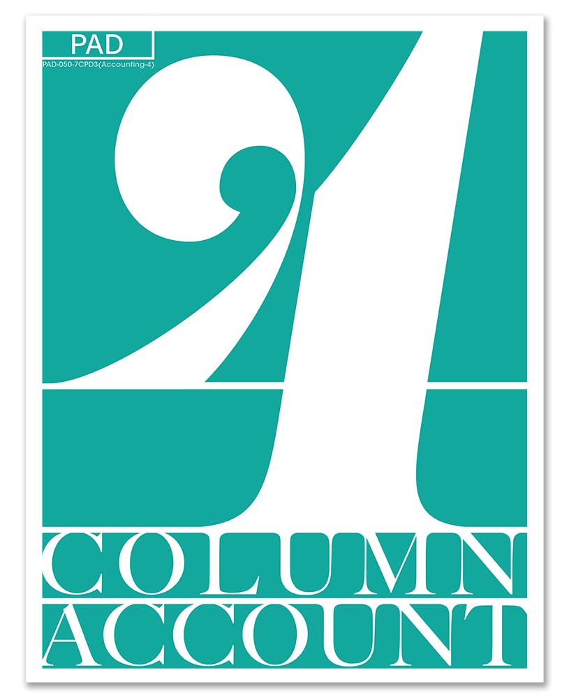 BookFactory 4 Column Ledger Pad Account Columns Notepad Accounting Bookfactory 4 column ledger pad account columns notepad accounting