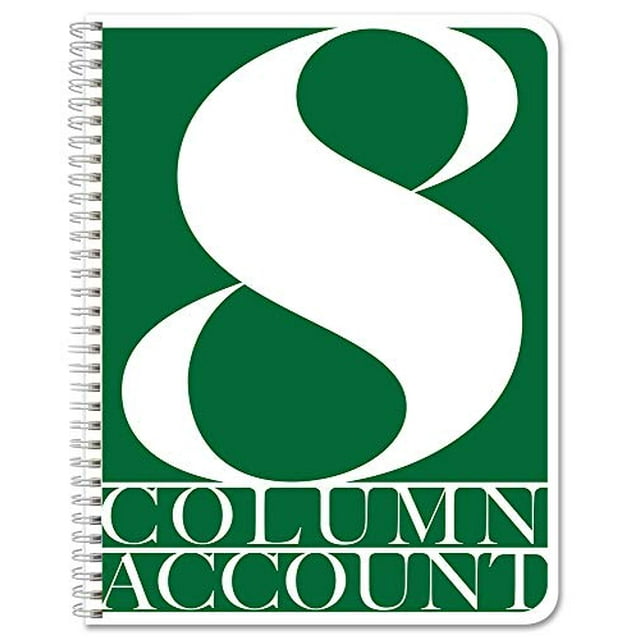 BookFactory 8 Column Ledger Book/Account Book/Accounting Ledger/Notebook (Eight Columns Columnar