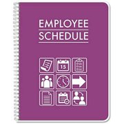 BookFactory Business Employee Schedule Logbook/Employee Schedule Tracking Notebook/Log Book/Journal - 100 Pages, 8.5" x 11"(LOG-120-7CW-PP-(EmployeeSchedule)-BX)