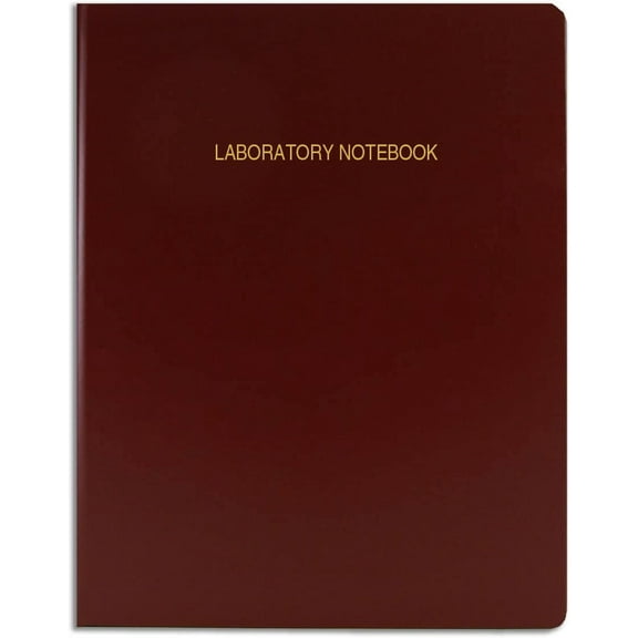 BookFactory Economy Burgundy Lab Notebook - 168 Pages (Grid Format), 8 7/8'' x 11 1/4'', Flexible Burgundy Cover Laboratory Notebook (E-LIRPE-168-LGR-A-LMT1)