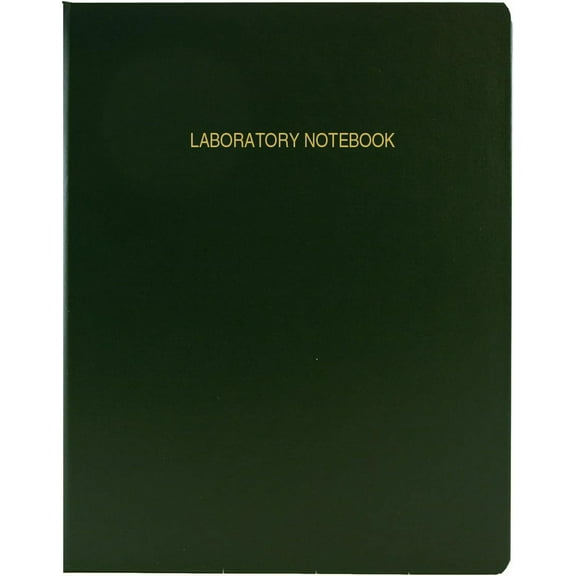 BookFactory Economy Green Lab Notebook - 168 Pages (Grid Format), 8 7/8'' x 11 1/4'', Flexible Green Cover Laboratory Notebook (E-LIRPE-168-LGR-A-LGT1)
