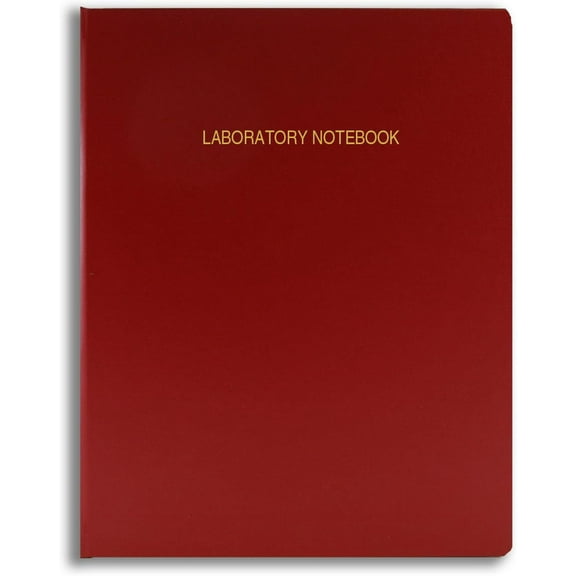 BookFactory Economy Red Lab Notebook - 168 Pages (Grid Format), 8 7/8'' x 11 1/4'', Flexible Red Cover Laboratory Notebook (E-LIRPE-168-LGR-A-LRT1)