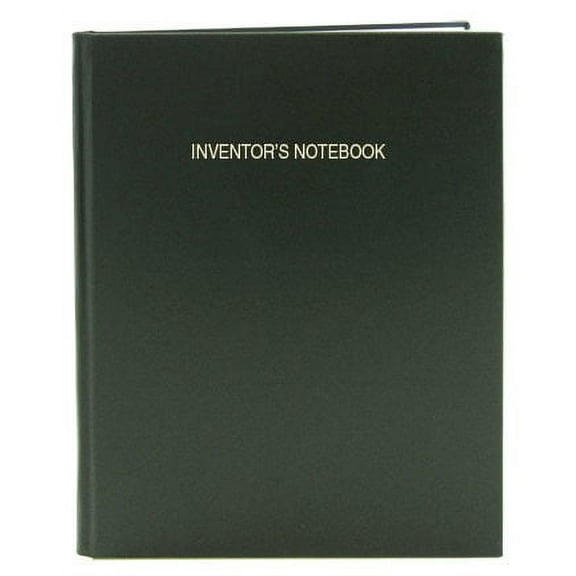 BookFactory Green Inventor's Notebook - 312 Pages (.25" Grid Format), 8 7/8" x 11 1/4", Green Cover, Section Sewn Hardbound (EPRIL-312-LGS-LGT5)