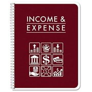 BookFactory Income and Expense Log Book/Tracker/Small Business Ledger Book/Accounting & Bookkeeping Ledger Log Book/LogBook 108 Pages - 8.5" x 11" Wire-O (LOG-108-7CW-PP-(IncomeExpense)-BX)
