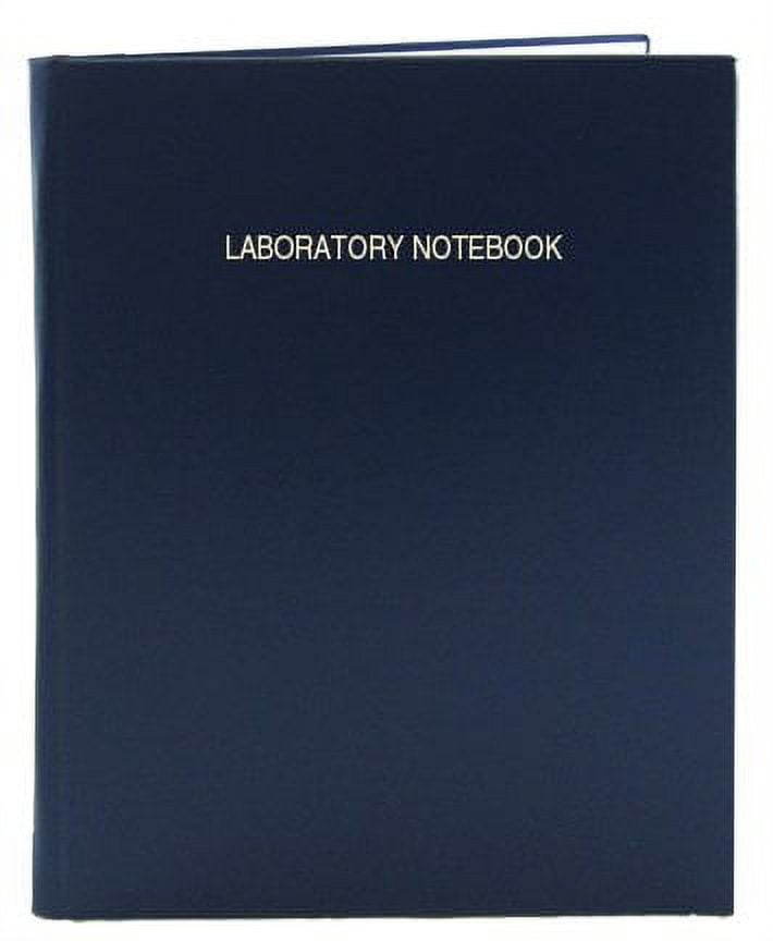 BookFactory Lab Notebook 48 Pages (.25" Grid Format), 8" x 10", Red Cover, Section Sewn