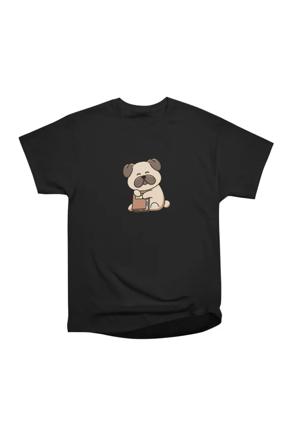 BookLoving Pug T-Shirt Tee Gift For Him Merch For Her Apparel For Friend