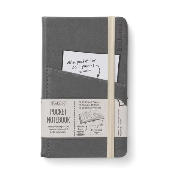 Bookaroo Pocket Notebook (A6) Charcoal (Other)