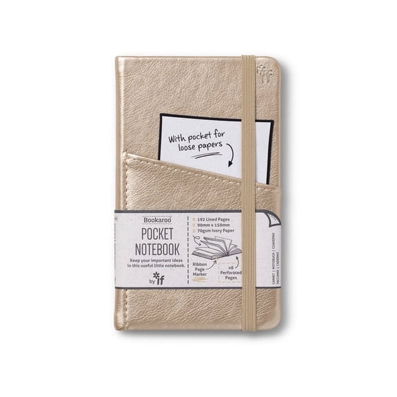 Bookaroo Pocket Notebook (A6) Gold (Other)