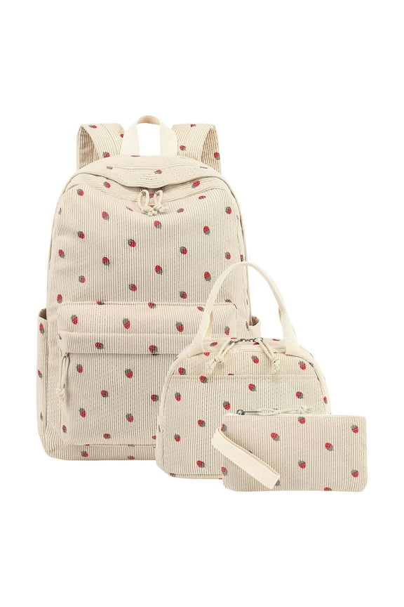 Bookbag Set with Lunch Box Pencil Case, #A