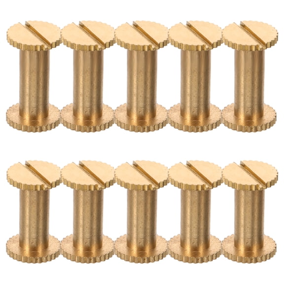NIAIZEK 10-Pack Threaded Locking Screws for Belt and Photo Album Repair, Metal Rivets for Crafting and Projects
