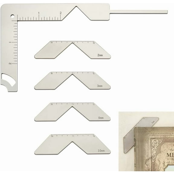 Bookbinding Supplies Sets including 201 Stainless Steel Book Binding Corner Cutting Tool Stainless Steel Bookbinding Ruler