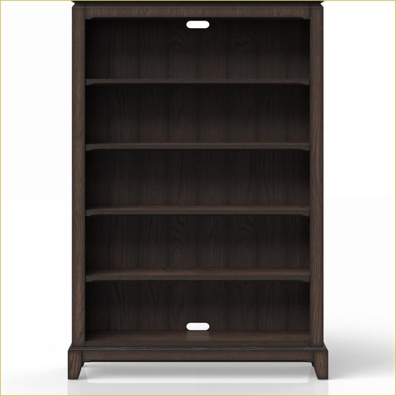 Bookcase, 6-Foot Traditional Chocolate | Solid Wood + MDF