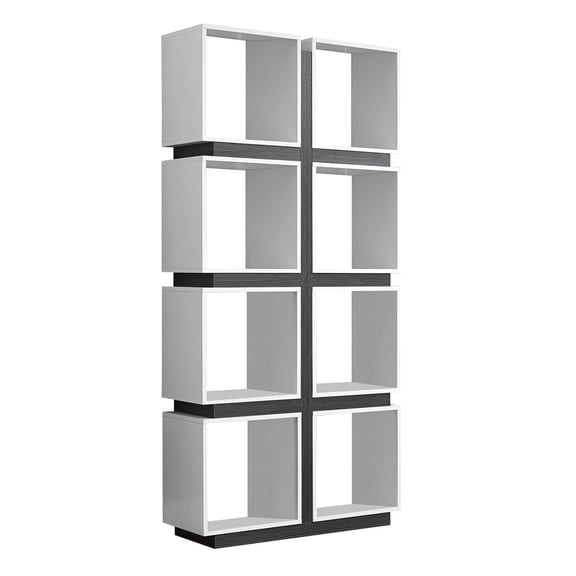 Bookshelf Bookcase Etagere 5 Tier 71"H Office Bedroom Laminate White